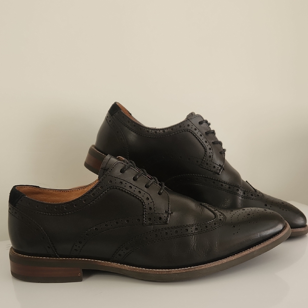 Florsheim Comfortech Ortholite Black Wingtip Brogue Oxford Shoes - Mens 9M